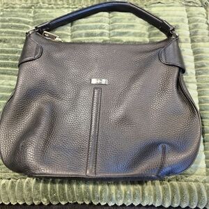Cole Haan Black Pebbled Leather Hobo Bag